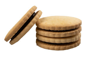 Kekse mit Kakao-Creme