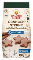 Bio Orangensterne in Vollmilchschokolade - glutenfrei