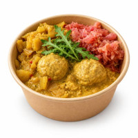 Essensticket Elisa – Polpette in Currysoße - glutenfrei