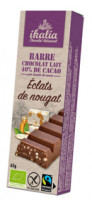 Bio Vollmilch Schoko Riegel mit Nougatstücken - glutenfrei