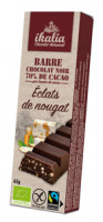 Bio Zartbitter Schoko Riegel mit Nougatstücken - glutenfrei