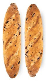 Bio Baguette Kalamata Olive 2 Stück, frisch gebacken
