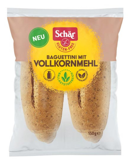 Baguettini mit Vollkornmehl