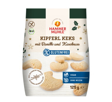Bio Kipferl Keks mit Vanille & Haselnuss