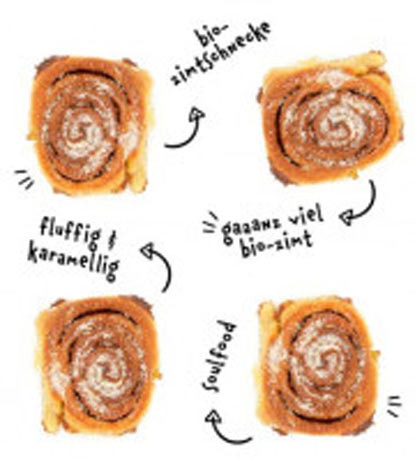 Bio Zimtschnecken 2 Stück, frisch gebacken