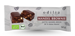 Mandel Brownie Bio Schoko-Dattel-Mandel-Riegel