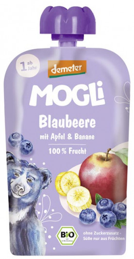 Bio Quetschie Blaubeere mit Banane & Apfel