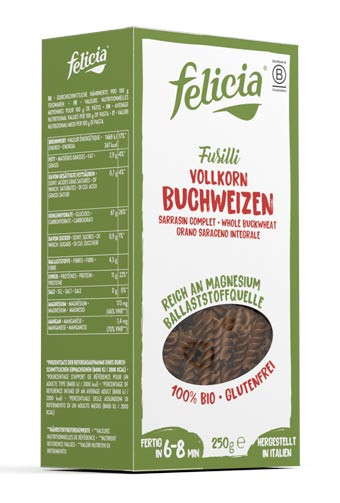 Bio Fusilli Vollkorn Buchweizen Nudeln