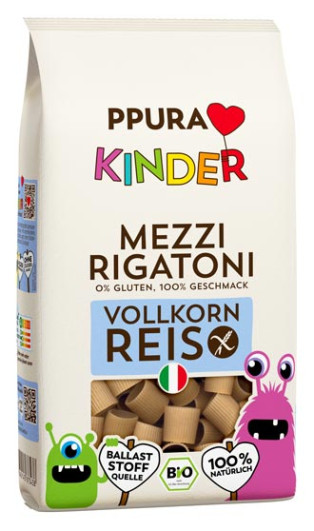 Bio Kinder Mezzi Rigatoni aus Vollkornreis