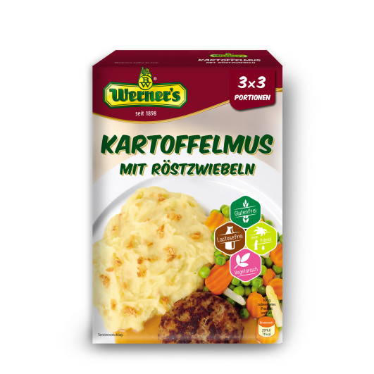 Kartoffelmus mit Röstzwiebeln 3x3 Portionen