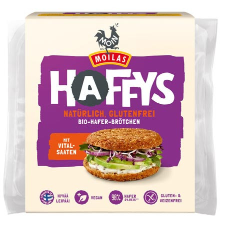 Haffys Bio Haferbrötchen mit Vitalsaaten