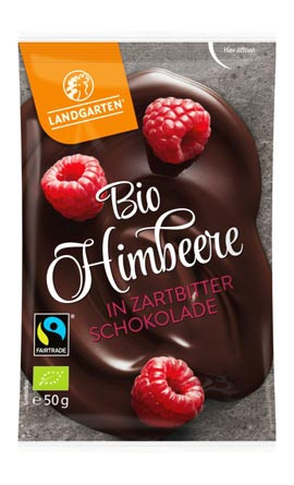 Bio Himbeeren in Zartbitterschokolade