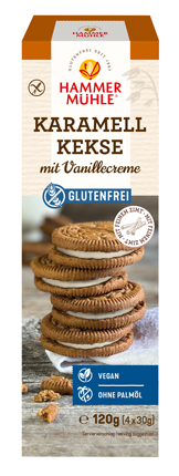 Karamell Kekse mit Vanillecreme