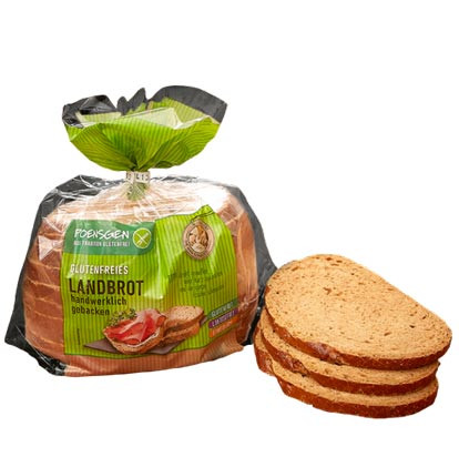 Glutenfreies Landbrot eiweißarm