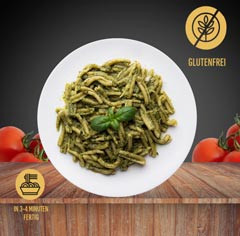 Fertiggericht Maccheroni mit Pesto