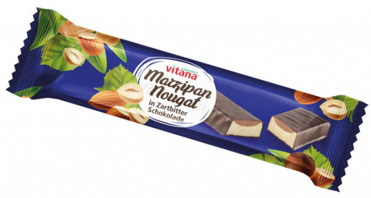 Marzipan-Nougat in Zartbitterschokolade