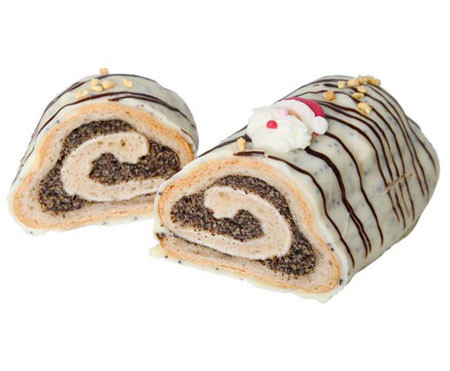 Mini-Stollen mit Mohnfüllung, frisch gebacken