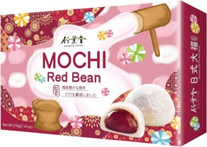 Mochi Red Bean Klebreiskuchen mit Füllung