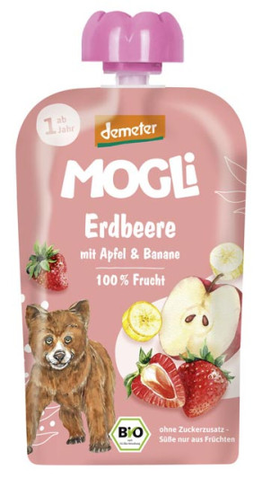 Bio Quetschie Erdbeere mit Apfel & Banane
