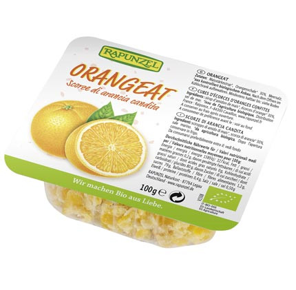 Orangeat ohne Weißzucker, gewürfelt
