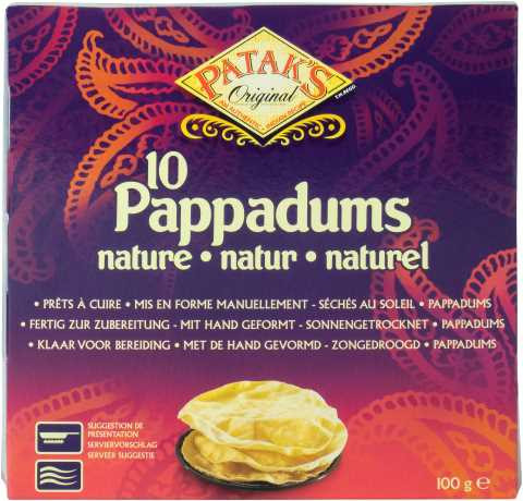 Pappadums Natur