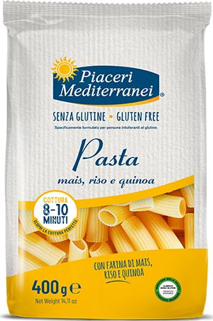 Rigatoni aus Reis, Mais und Quinoa