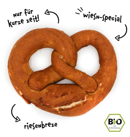 Bio Riesenbreze, frisch gebacken