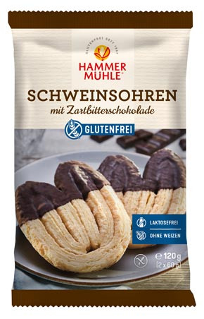 Schweinsohren mit Zartbitterschokolade