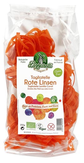 Bio Tagliatelle Rote Linsen
