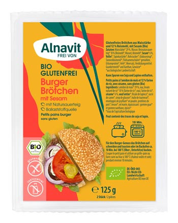 Bio Burger Brötchen mit Sesam