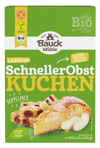 Schneller Obstkuchen Backmischung