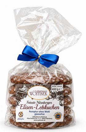 Feinste Nürnberger Elisen-Lebkuchen weißglasiert