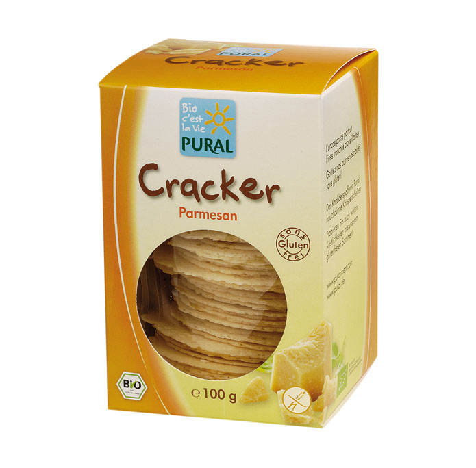 Glutenfreie Cräcker mit Parmesan von Pural online kaufen!