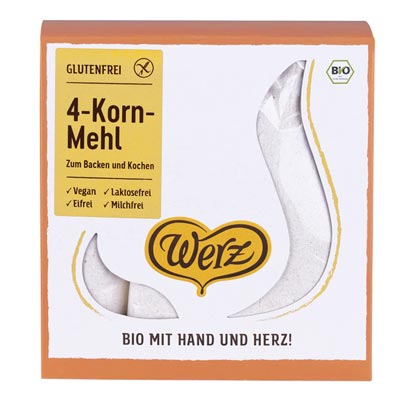 4 Korn Vollkorn Mehl Von Werz Glutenfreie Backmischung 