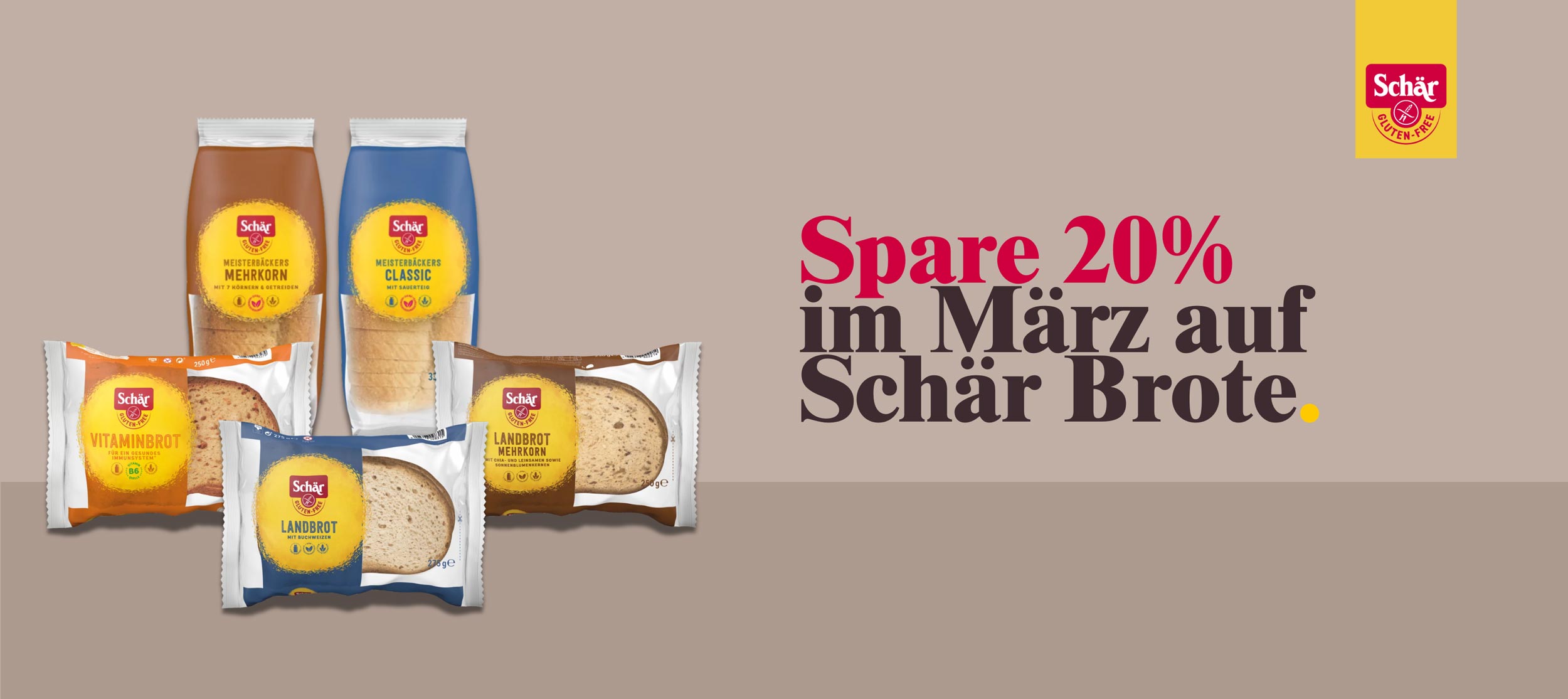 20% Rabatt Schär Aktion Brote