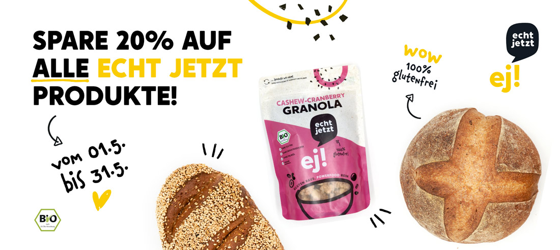 Echtjetzt Aktion - Bei Glutenunverträglichkeit hier einkaufen! 