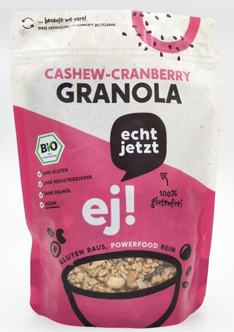 Bio Cashew-Cranberry Granola