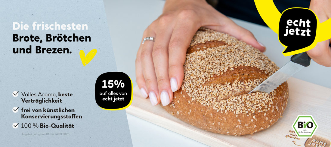 Aktion von 15 % auf echt jetzt